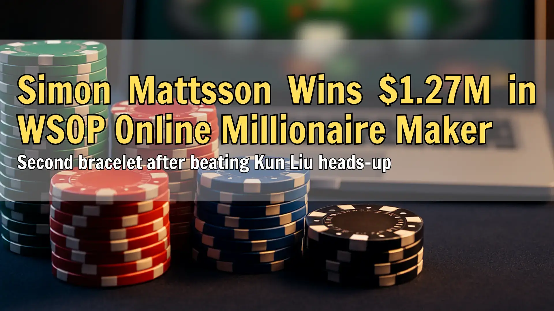 PokerOffer WSOP Online Millionaire Maker 2025 cover image with tournament stage and poker chips