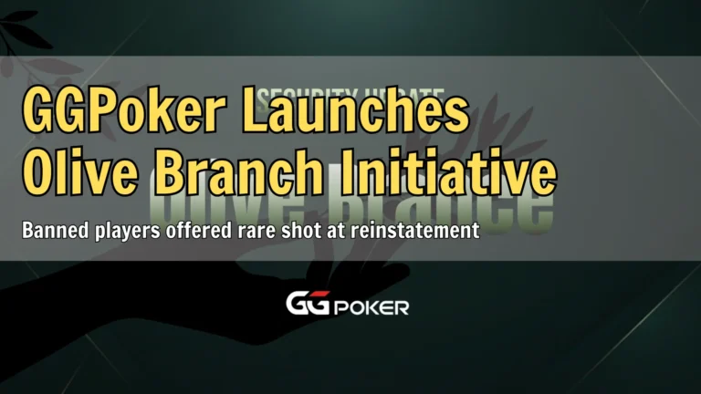 PokerOffer news cover image about GGPoker Olive Branch Initiative and security update
