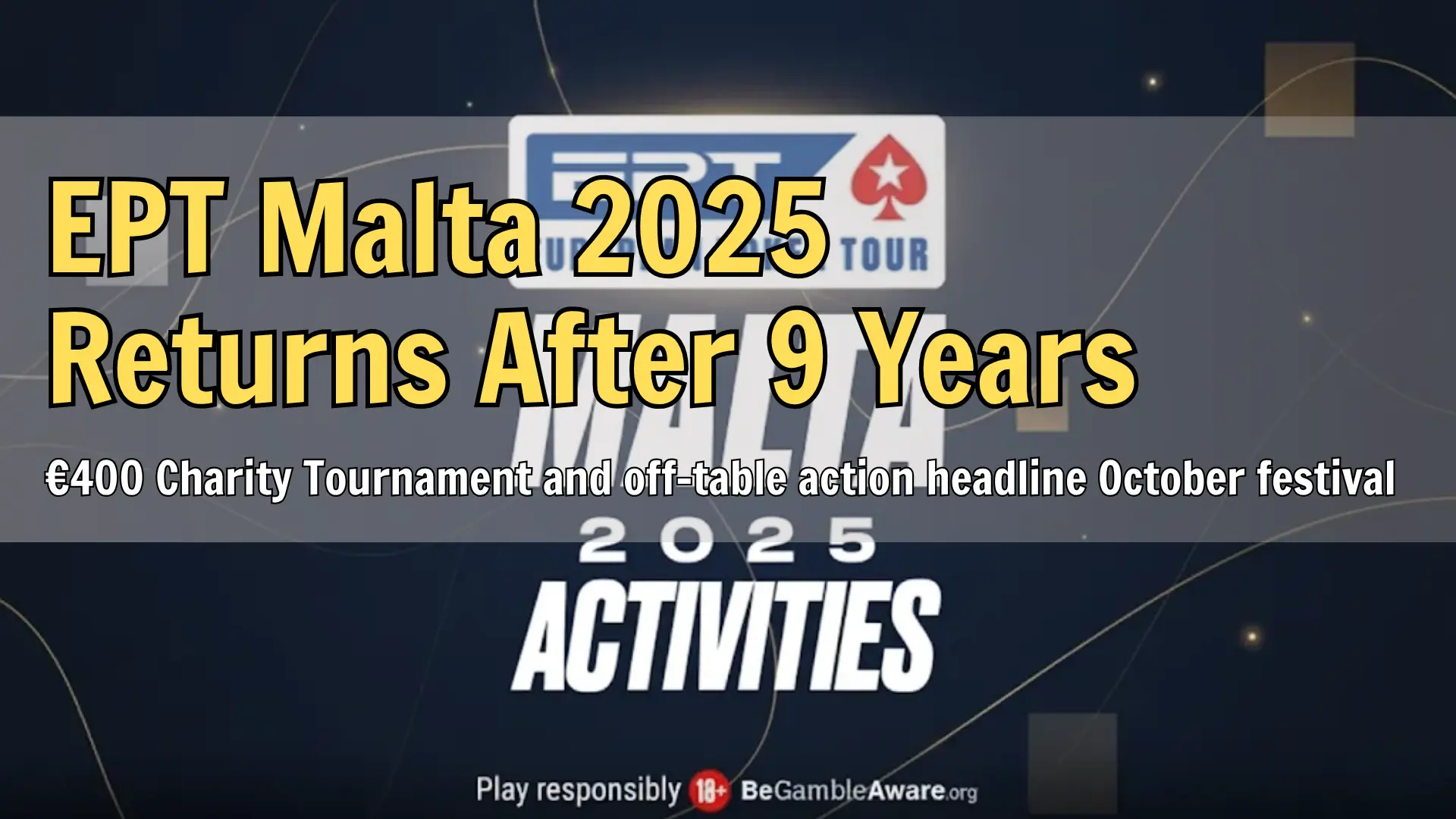 EPT Malta 2025 activities cover image with European Poker Tour logo