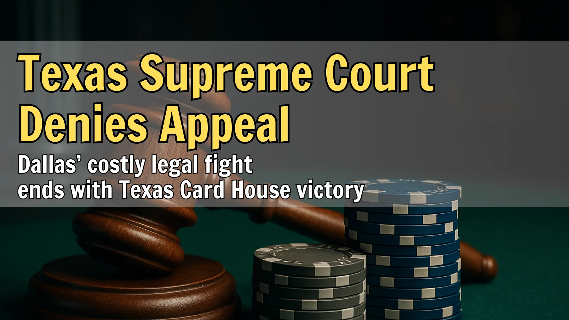 Court gavel and justice theme symbolizing Texas poker ruling – PokerOffer