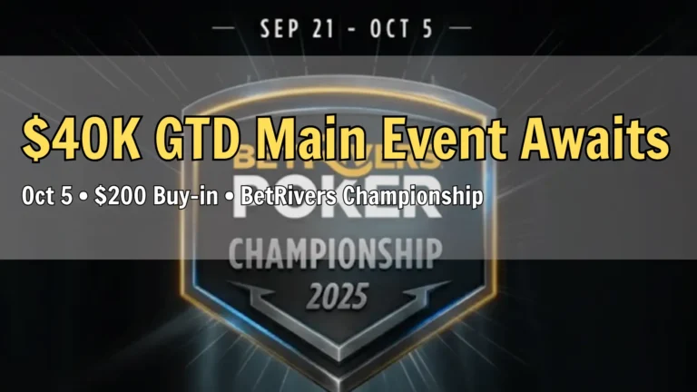 BetRivers Poker Championship 2025 promotional image with tournament shield design