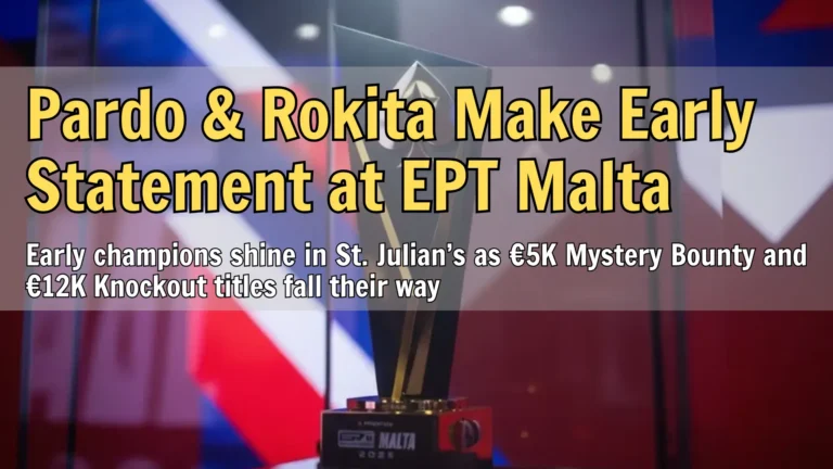 EPT Malta 2025 championship trophy on display at Casino Malta