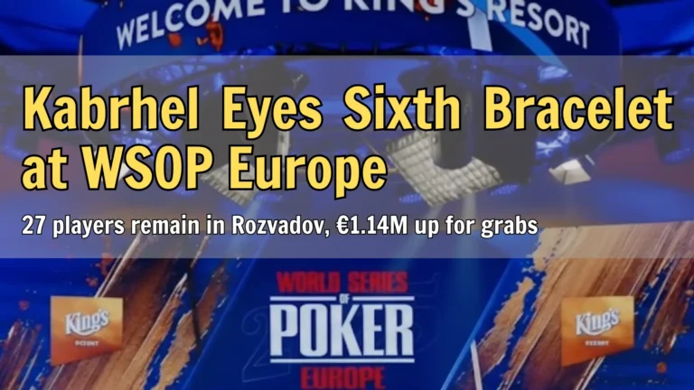 WSOP Europe stage at King’s Resort Rozvadov with World Series of Poker branding