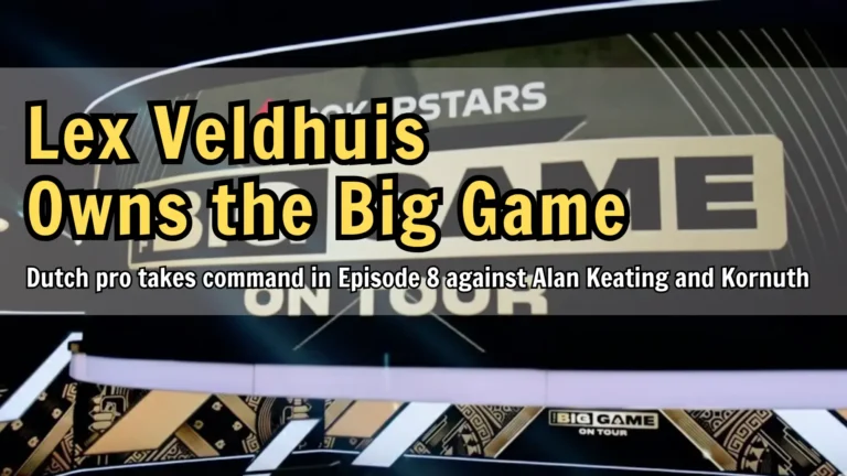 PokerStars Big Game On Tour logo on studio set