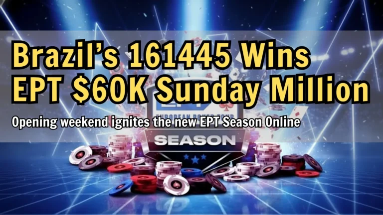 EPT Season Online poker series logo with chips and cards exploding behind it PokerOffer