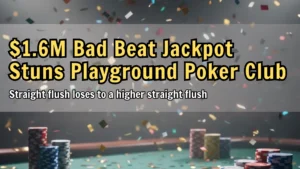 Playground Poker Club $1.6M Bad Beat Jackpot celebration