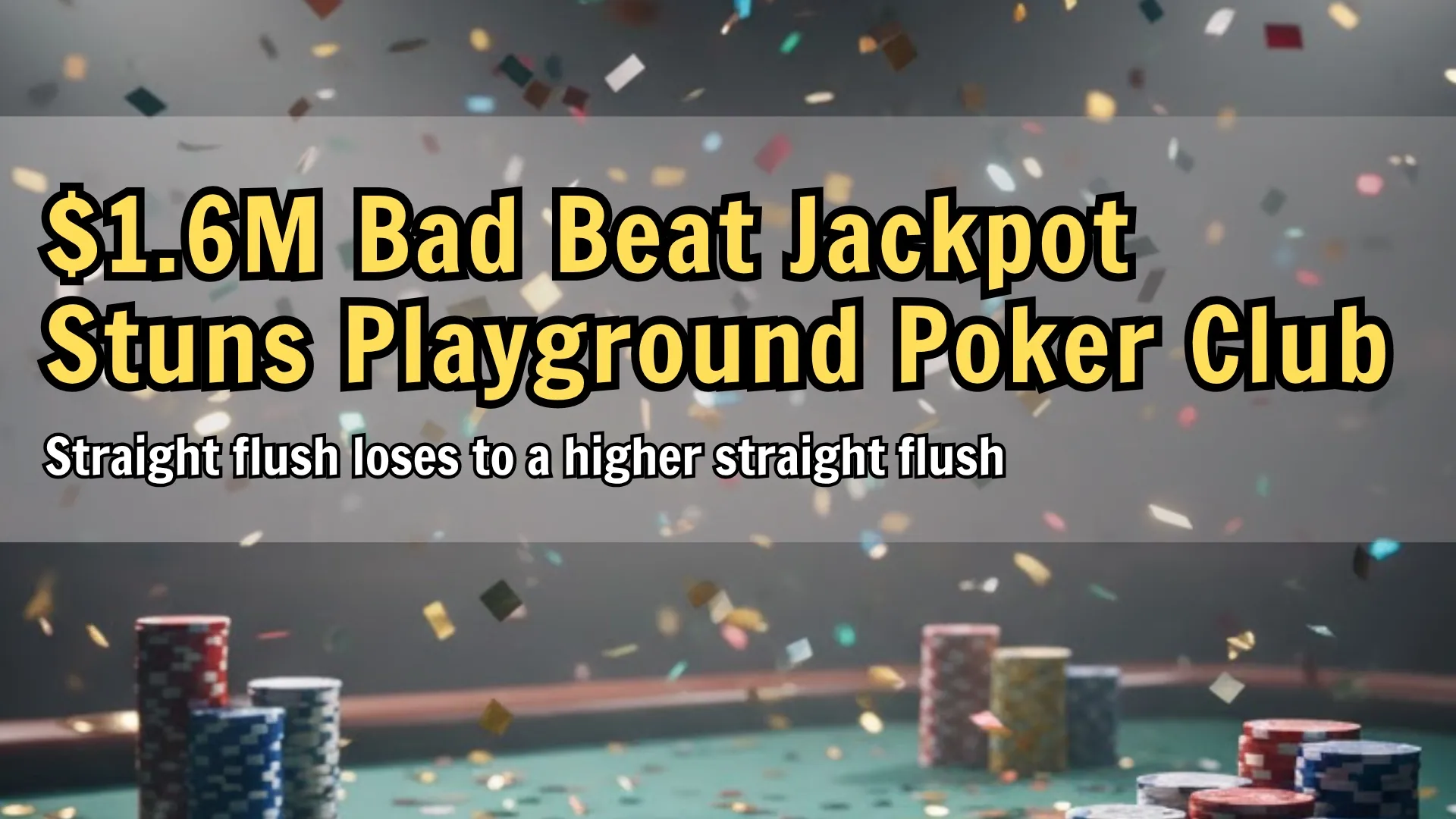 Playground Poker Club $1.6M Bad Beat Jackpot celebration