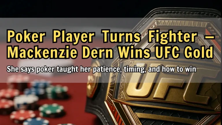 Mackenzie Dern wins UFC Strawweight Title and celebrates poker mindset