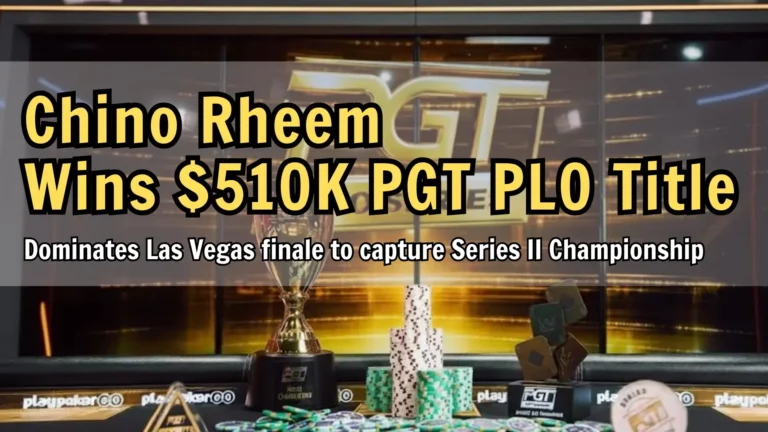 PGT PLO Series II trophy and chips on final table | PokerOffer