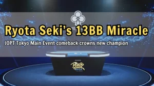 Japan Open Poker Tour final table stage at Bellesalle Takadanobaba, Tokyo