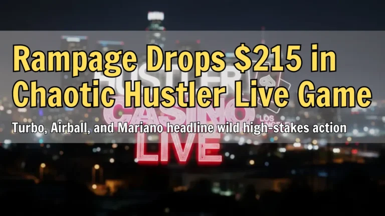 Hustler Casino Live logo with Los Angeles city skyline at night