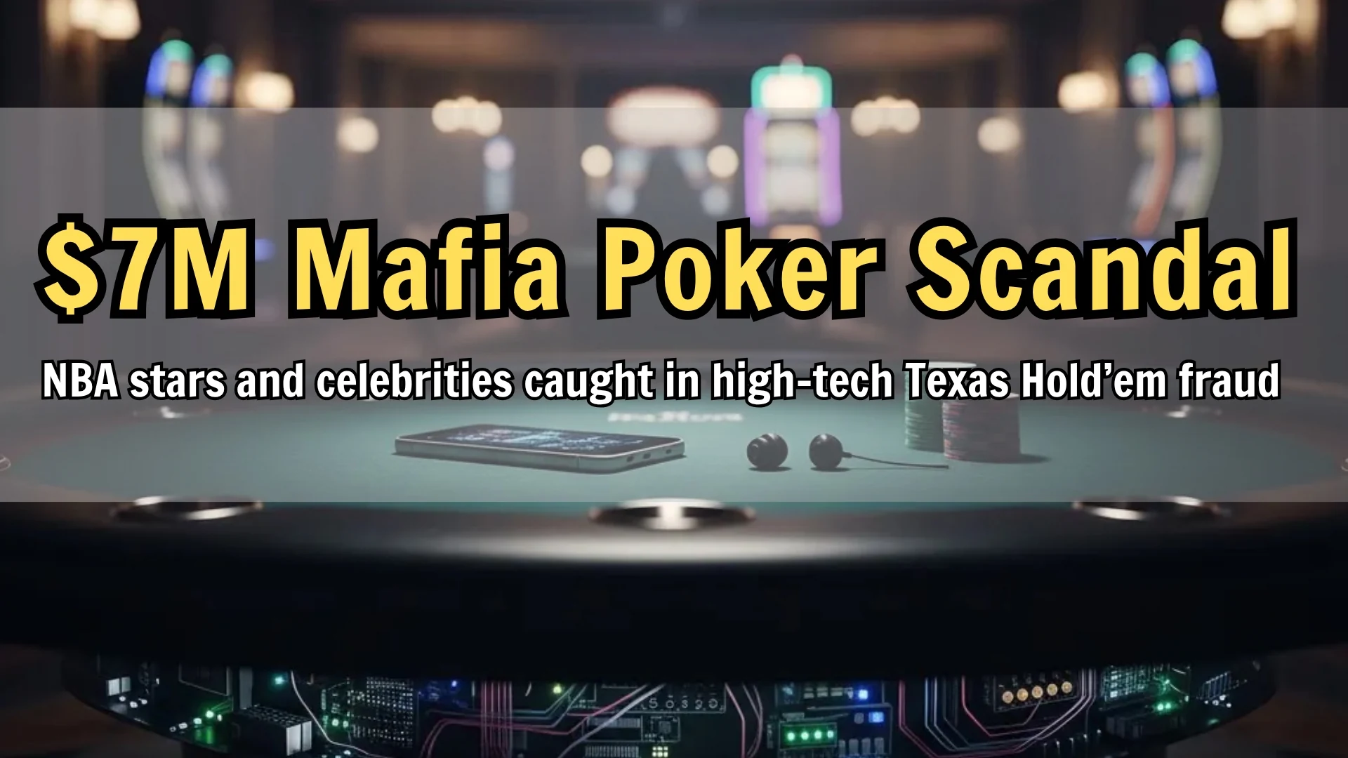 High-tech poker table with surveillance devices exposed in casino fraud investigation
