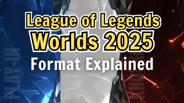 League of Legends Worlds 2025 format stages visual – Play-In, Swiss, Knockout