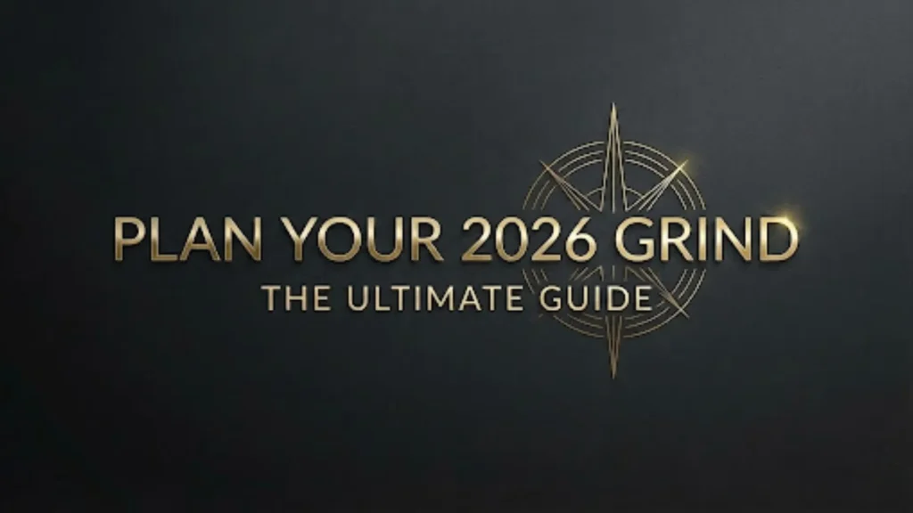 PokerOffer cover image featuring a gold compass graphic and typography reading "PLAN YOUR 2026 GRIND: THE ULTIMATE GUIDE," illustrating the comprehensive 2026 live poker tournament roadmap, including the WSOP Triple Crown and European Poker Tour schedules on a dark textured background.