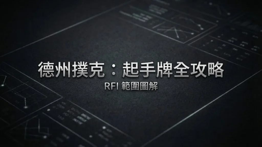 2026 最新德州撲克起手牌表與 RFI 範圍圖解全攻略封面圖。