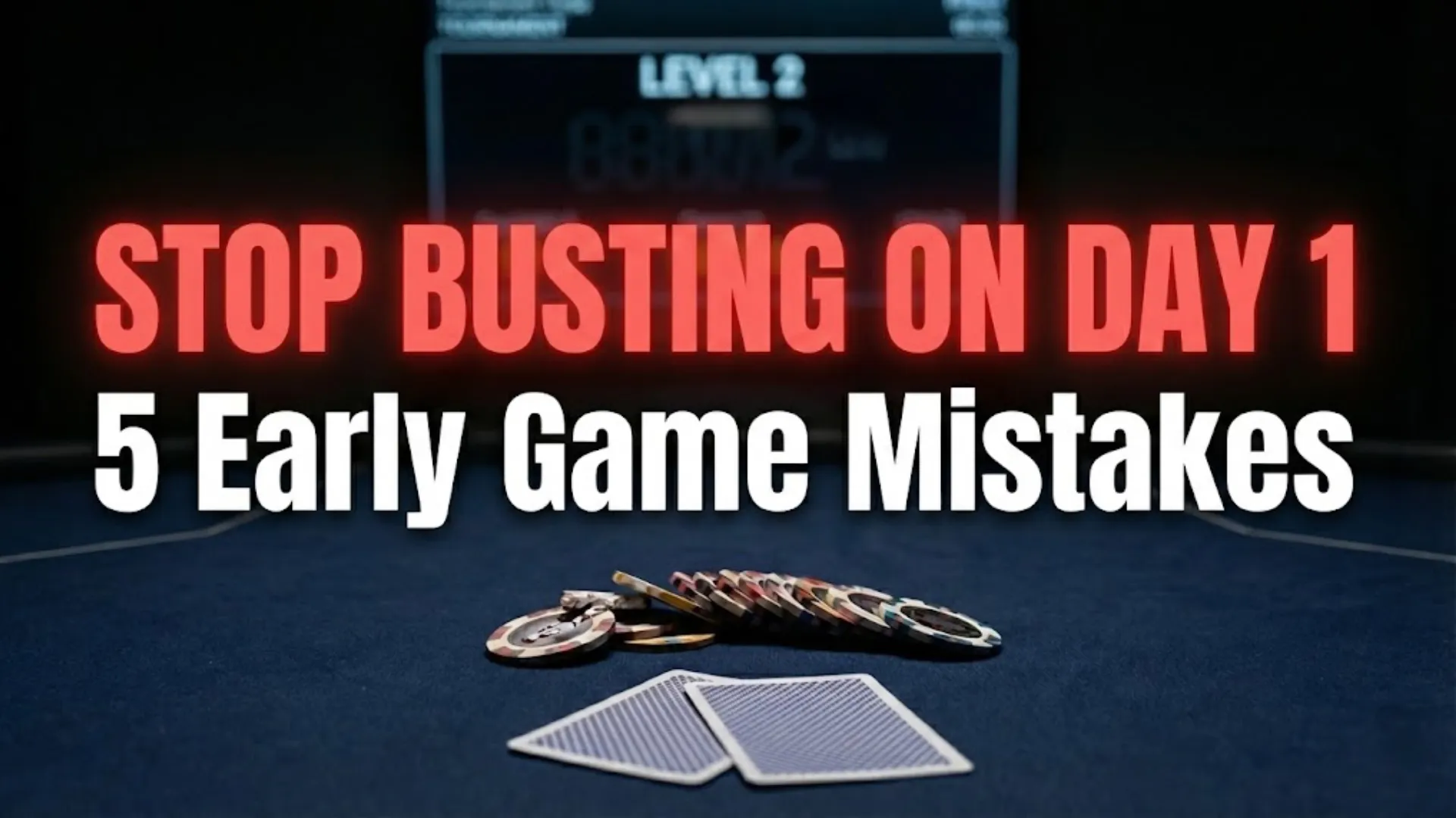 Cover image for PokerOffer strategy guide: Stop Busting on Day 1 - 5 Early Game Mistakes to Avoid.