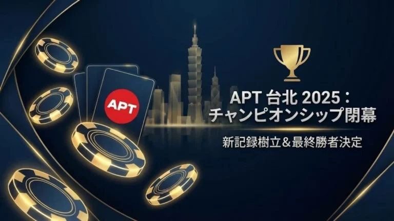 APT台北2025閉幕、ウェイン・ラムのミニハイローラー優勝と過去最高賞金プール記録 - PokerOffer