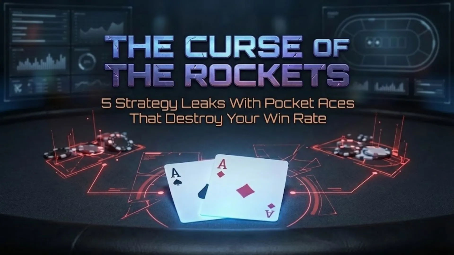 Pocket Aces strategy cover image illustrating 5 common poker mistakes and win rate leaks - PokerOffer
