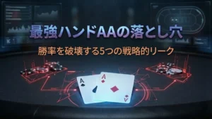テキサスホールデムAA戦略のカバー画像、プリフロップのリンプやスロープレイのミスを図解 - PokerOffer