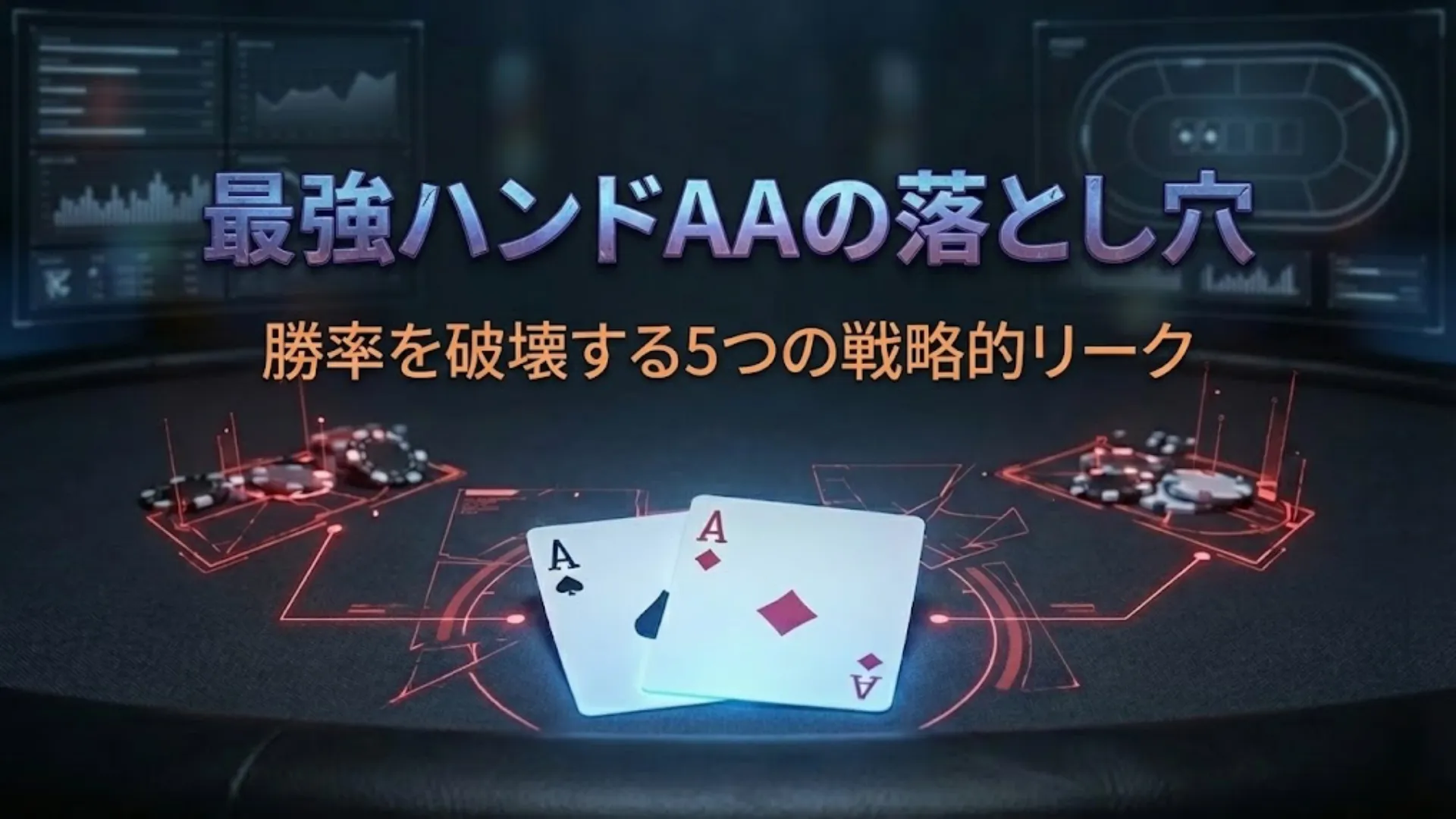 テキサスホールデムAA戦略のカバー画像、プリフロップのリンプやスロープレイのミスを図解 - PokerOffer