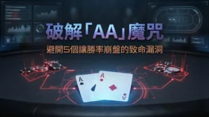 德州撲克AA起手牌策略封面圖，解析翻前平跟與慢打等致命操作漏洞 - PokerOffer
