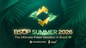 BSOP Summer 2026 promotional banner featuring the full poker tournament schedule for Costa do Sauípe.