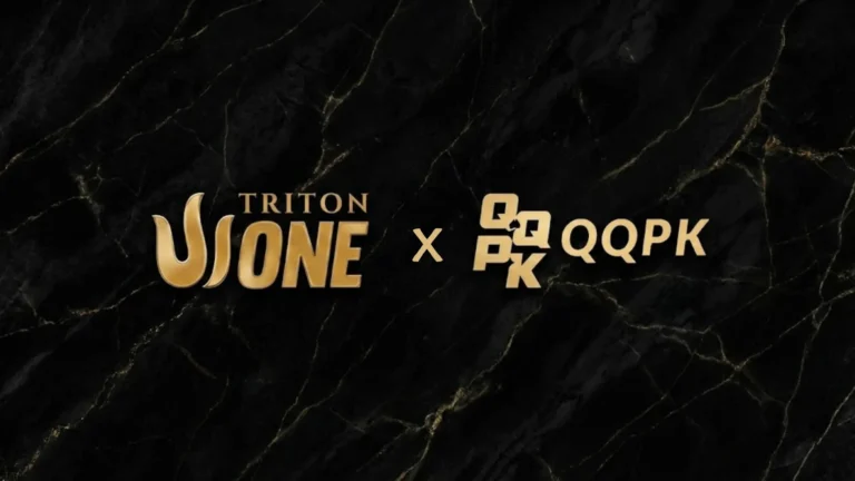 Promotional banner for QQPK x Triton One Warm Up Series offering free poker tournament entry.