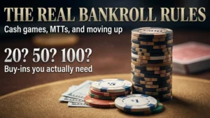 poker bankroll management chips stack buy-ins guide cash game MTT variance