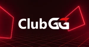 ClubGG logo on a red neon poker table grid, cover image for a 2026 ClubGG poker review covering memberships, private clubs, app features, L$ rules, and safety checks