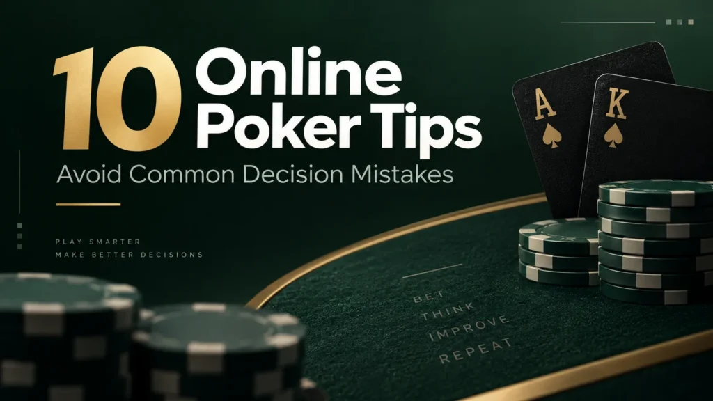 10 online poker tips to improve strategy, reduce decision mistakes, and make better choices at the poker table