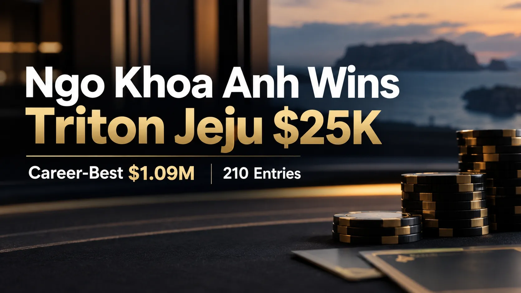 Ngo Khoa Anh wins Triton Jeju $25K for a career-best $1.09M after topping 210 entries