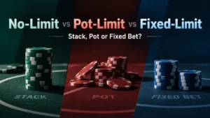 No-Limit vs Pot-Limit vs Fixed-Limit poker betting structures compared with chip stacks for stack, pot and fixed-bet rules